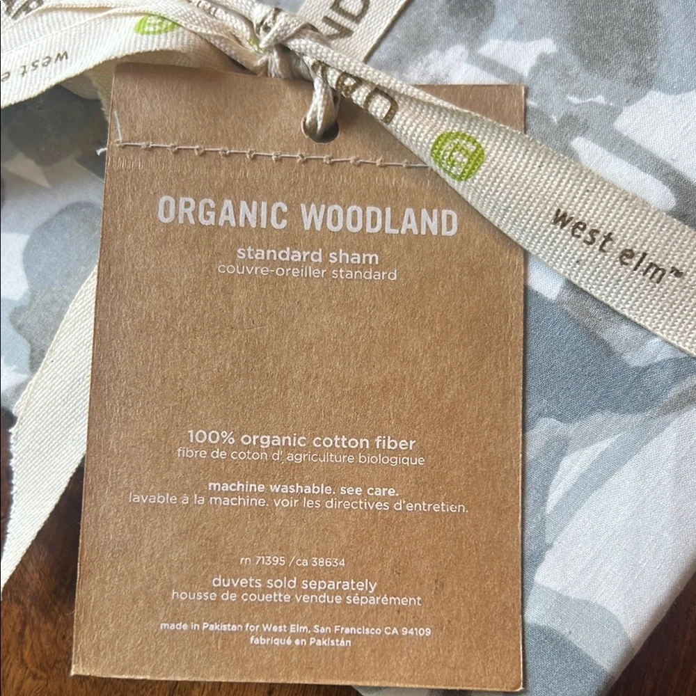 West Elm Organic Woodland Standard Pillow Case Sham (Set of 3)